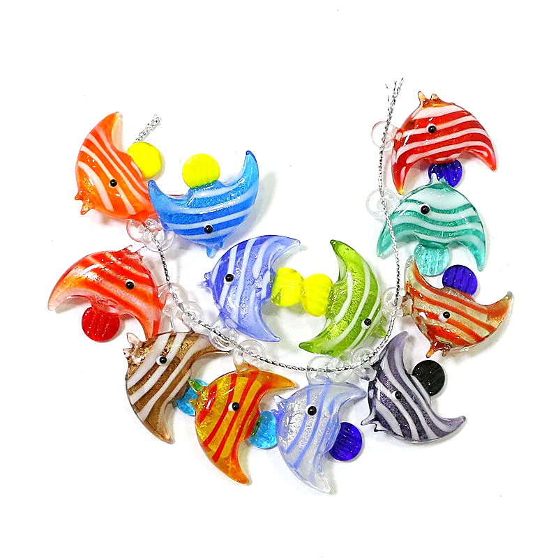 Marine Aquarium Hobby - 2pcs Colorful Cute Sea Fish Charms