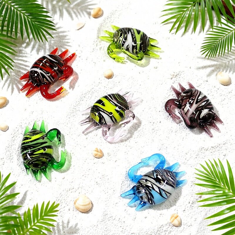 Marine Aquarium Tanks - Handmade Cute Mini Glass Crab Figurine
