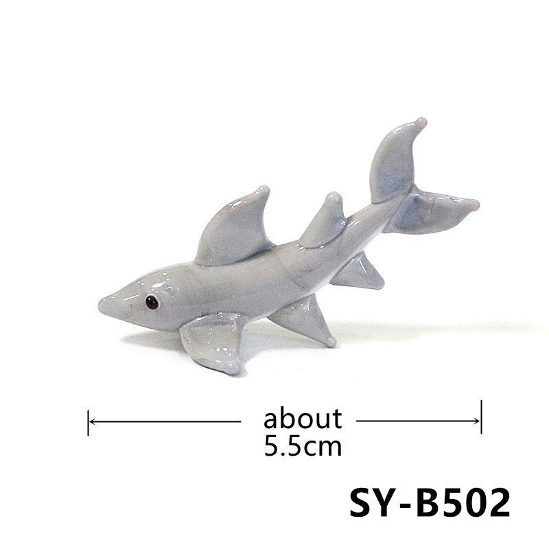Handmade Mini Glass Shark Figu - đánh giá và giá Marine Aquarium Design