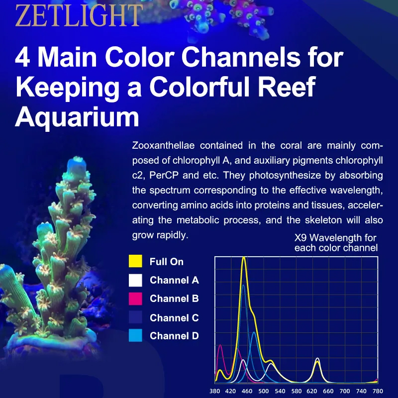 ZETLIGHT X9 96W Full Spectrum  - đánh giá và giá Marine Aquarium Tanks